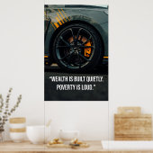 Wealth Is Built Quietly. Poverty Is Loud - Poster (Keuken)