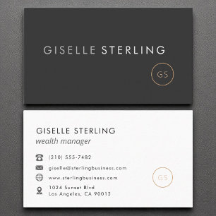 Wealth Manager Minimalistische Luxe Zwart Visitekaartje