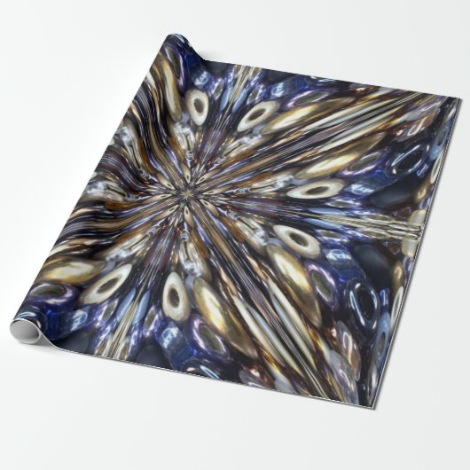 Wealth of Seed Beading Abstract Pattern Cadeaupapier (Uitgerold)