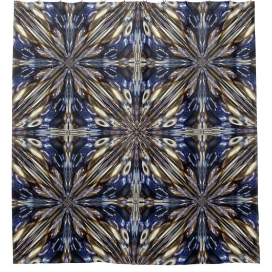 Wealth of Seed Beading Abstract Pattern Douchegordijn (Voorkant)