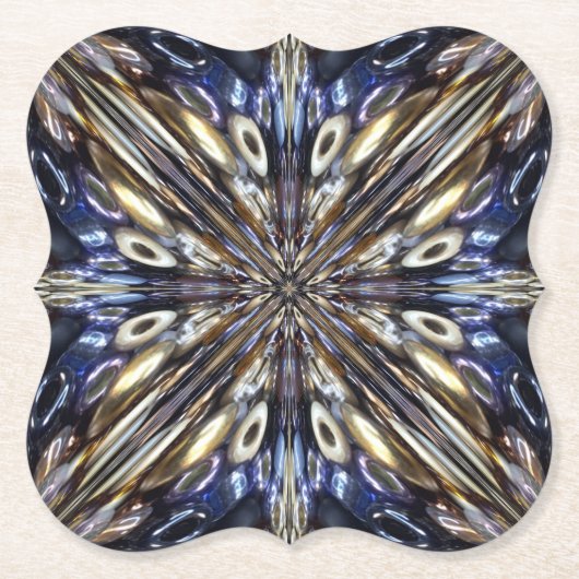 Wealth of Seed Beading Abstract Pattern Kartonnen Onderzetters (Voorkant)