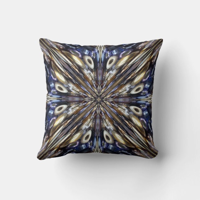 Wealth of Seed Beading Abstract Pattern Kussen (Achterkant)