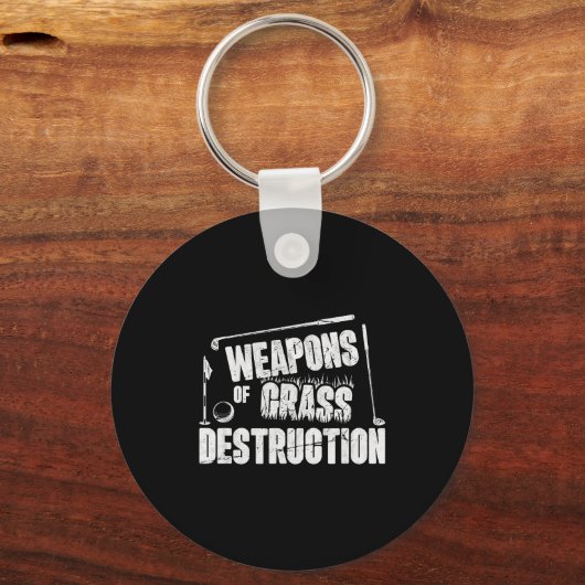 Weans Of Gr Destruction Funny Golf Clubs Sarcastic Sleutelhanger (Voorkant)