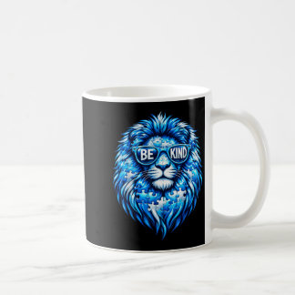 Wear Blue Autism Awareness Puzzle Lion Be Kind Men Koffiemok