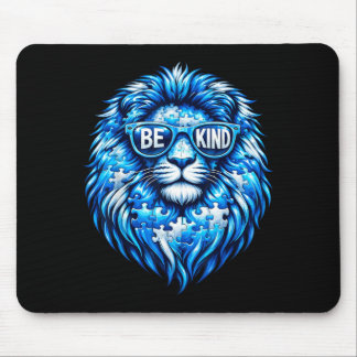 Wear Blue Autism Awareness Puzzle Lion Be Kind Men Muismat