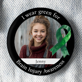 Wear Green for Brain Injury Awareness Photo Ronde Button 5,7 Cm