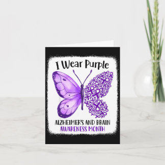 Wear purple alzheimer's and brain awareness month kaart