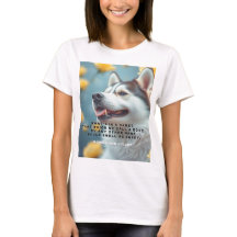 Wear the Wit of Shakespeare – Siberian Husky,Roses
