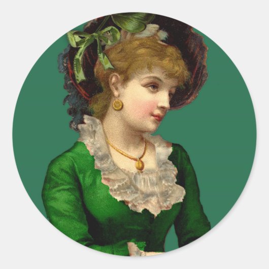 Wearing the Green on St Patrick's Day Ronde Sticker (Voorkant)