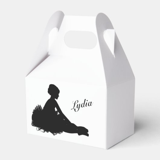 Weary Ballerina Personalized w Name Bedankdoosjes (Voorkant Zijde)