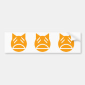Weary Emoji Cat Bumpersticker (Voorkant)