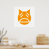 Weary Emoji Cat Poster (Keuken)