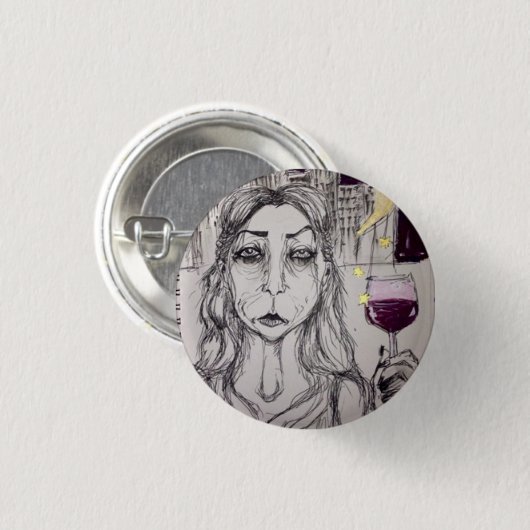 Weary Evening Party Goer Ronde Button 3,2 Cm (Voorkant /achterkant)