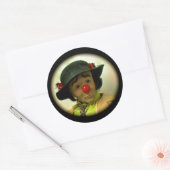 Weary Willie Triste Clown Grand Sticker Rond (Enveloppe)