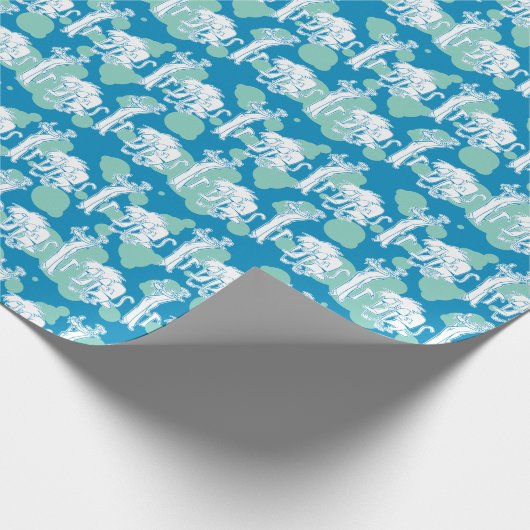 Weasel & Baboon Blue Character Pattern Cadeaupapier (Hoek)