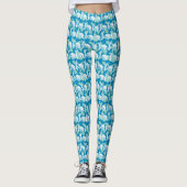 Weasel & Baboon Blue Character Pattern Leggings (Voorkant)