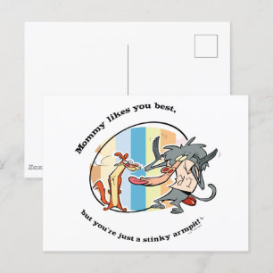 Weasel & Baboon "Mammie houdt van je best" Briefkaart