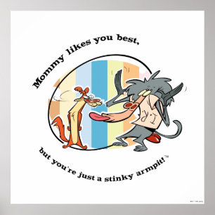 Weasel & Baboon "Mammie houdt van je best" Poster