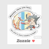 Weasel & Baboon "Mammie houdt van je best" Sticker (Vel)