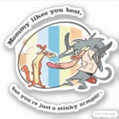 Weasel & Baboon "Mammie houdt van je best" Sticker (Voorkant)