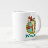 Weasel duikt op teken grafisch extra grote beker (Voorkant rechts)