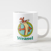 Weasel duikt op teken grafisch extra grote beker (Rechts)