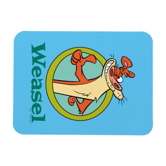 Weasel duikt op teken grafisch magneet (Horizontaal)