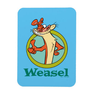 Weasel duikt op teken grafisch magneet