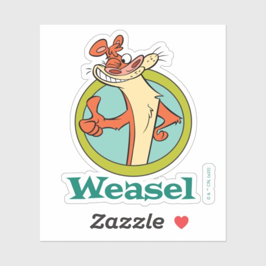 Weasel duikt op teken grafisch sticker (Vel)