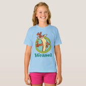 Weasel duikt op teken grafisch t-shirt (Voorkant volledig)