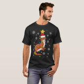 Weasel Lighting Xmas Tree Matching Weasel Christma T-shirt (Voorkant volledig)