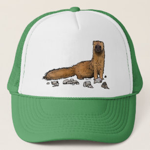 Weasel op een pet! trucker pet
