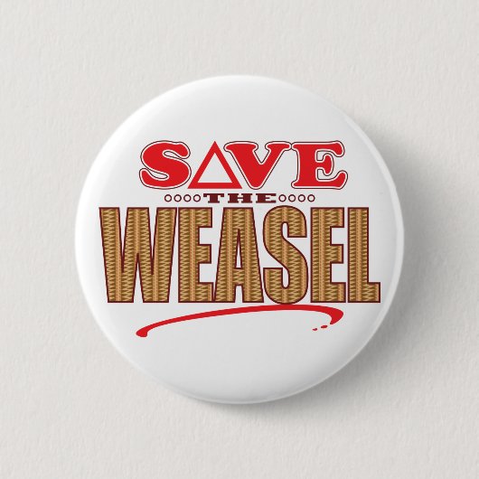 Weasel opslaan ronde button 5,7 cm (Voorkant)