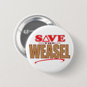 Weasel opslaan ronde button 5,7 cm (Voorkant /achterkant)