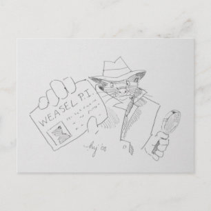 Weasel P.I. Briefkaart