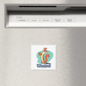 Weasel Proud Character Graphic Magneet (Insitu (Vaatwasser))