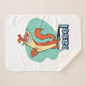 Weasel Proud Character Graphic Sherpa Deken (Voorkant (horizontaal))