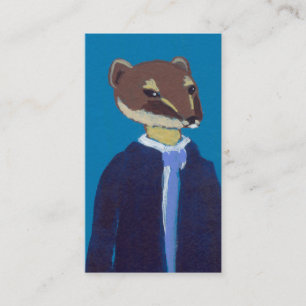 Weaselkunst voor zakenmannen! In pakken. Visitekaartje