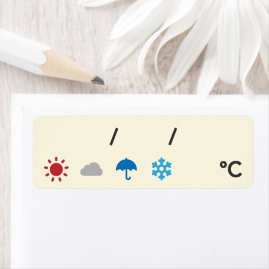 Weather and Date Labels 天気&日付シール ラベル (Insitu)