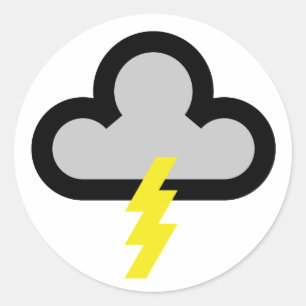 Weather Lightning Flash-symbool Ronde Sticker