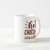 Weather met warme chocolade koffiemok (Voorkant rechts)