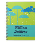Weather Tracker Green Blue Notitieboek (Voorkant)