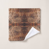 Weathered Aged Wood Photo Closeup Pattern Design (Gant de toilette)