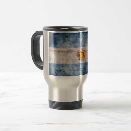 Weathered Argentina Flag Reisbeker (Voorkant links)