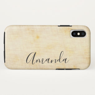 Weathered Background Script Text iPhone X Hoesje