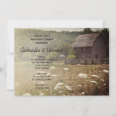 Weathered Barn Country Wedding Rehearsal Dinner Kaart (Voorkant)