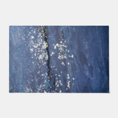 Weathered Blue Paint Abstract Deurmat (Voorkant)