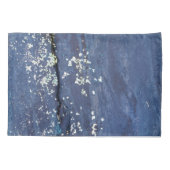 Weathered Blue Paint Abstract Kussensloop (Achterkant-Links)