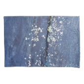 Weathered Blue Paint Abstract Kussensloop (Voorkant-Links)