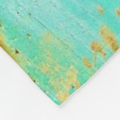 Weathered Blue Peeling Paint Wood Heart Symbol Fleece Deken (Hoek)